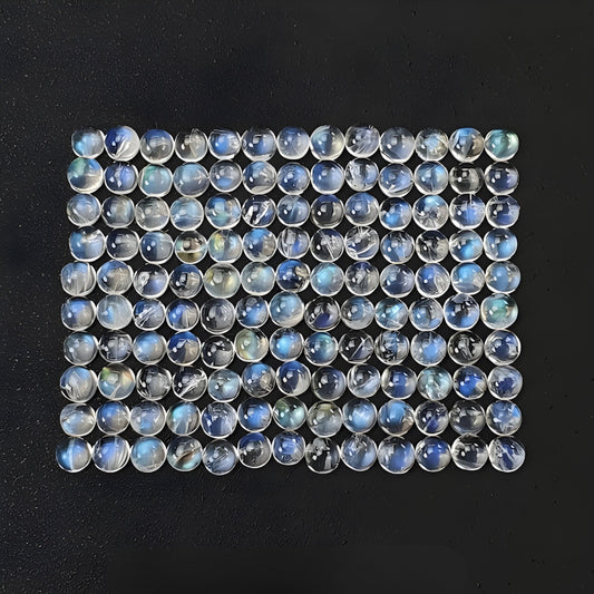 rainbow moonstone round shape cabochon