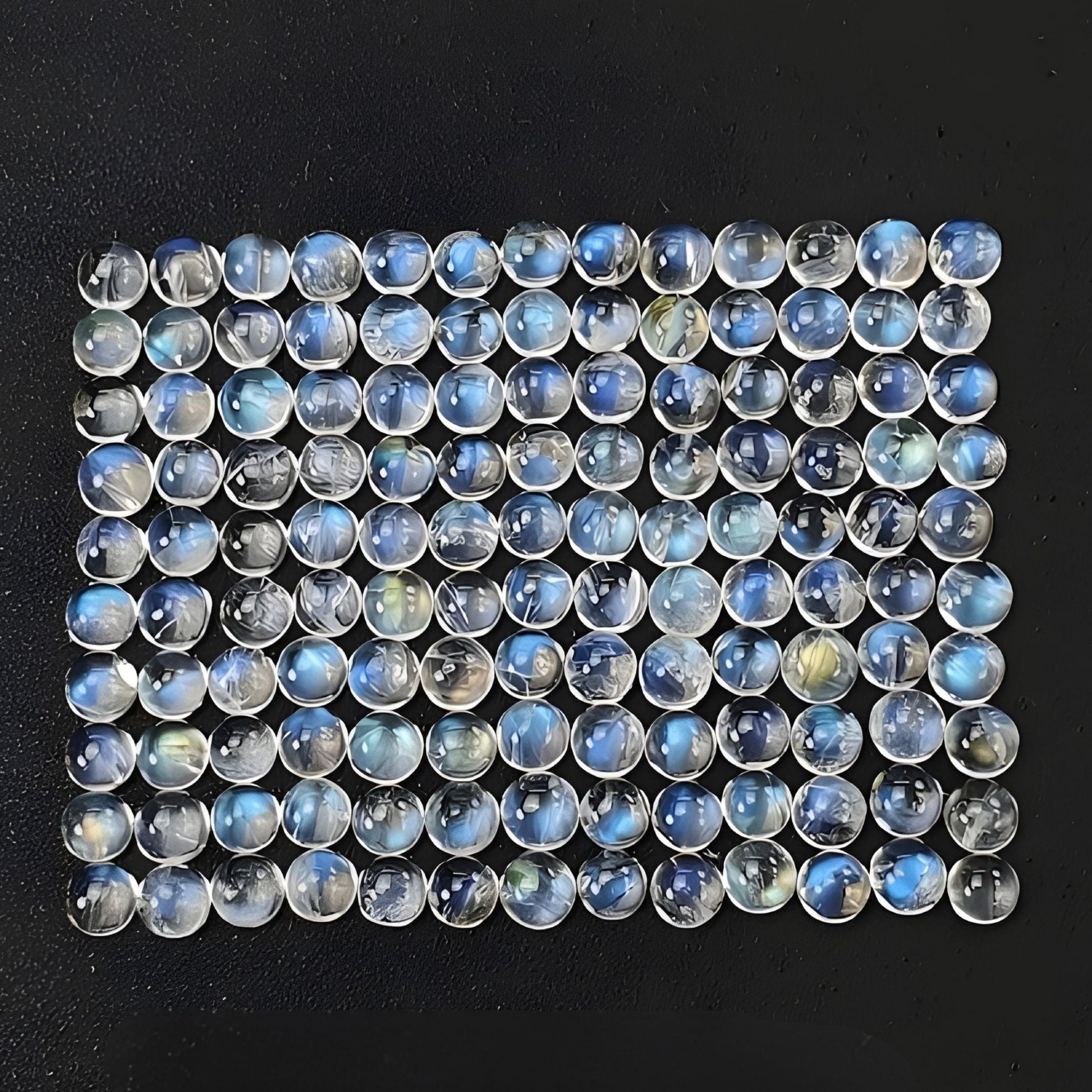 rainbow moonstone round shape cabochon