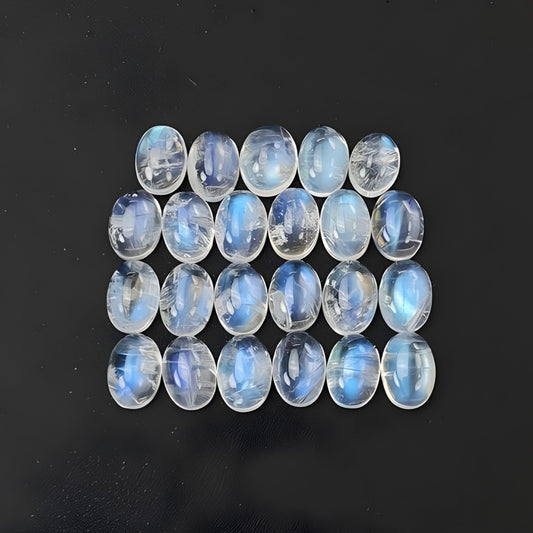 rainbow moonstone oval shape cabochon