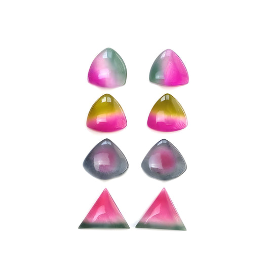 Quartz Doublet  Triangle shape Cabochon
