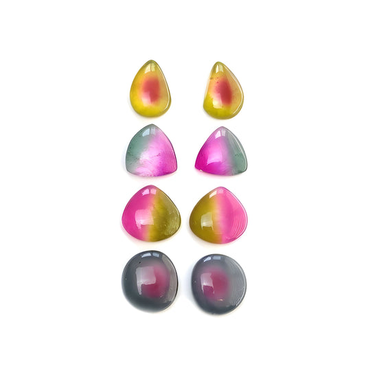 Quartz Doublet Triangle Shape Cabochon