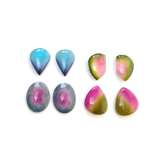 Quartz Doublet Fancy Pear Shape Cabochon