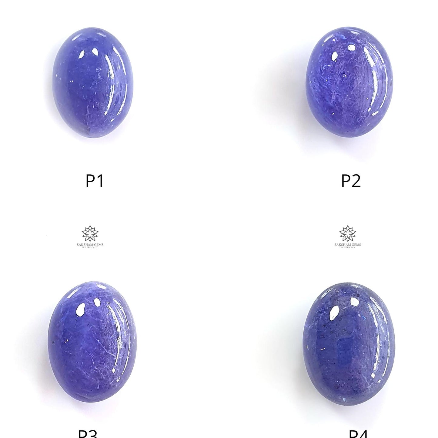 Natural Tanzanite Oval Cabochon : Natural Blue Tanzanite Gemstone Oval Shape