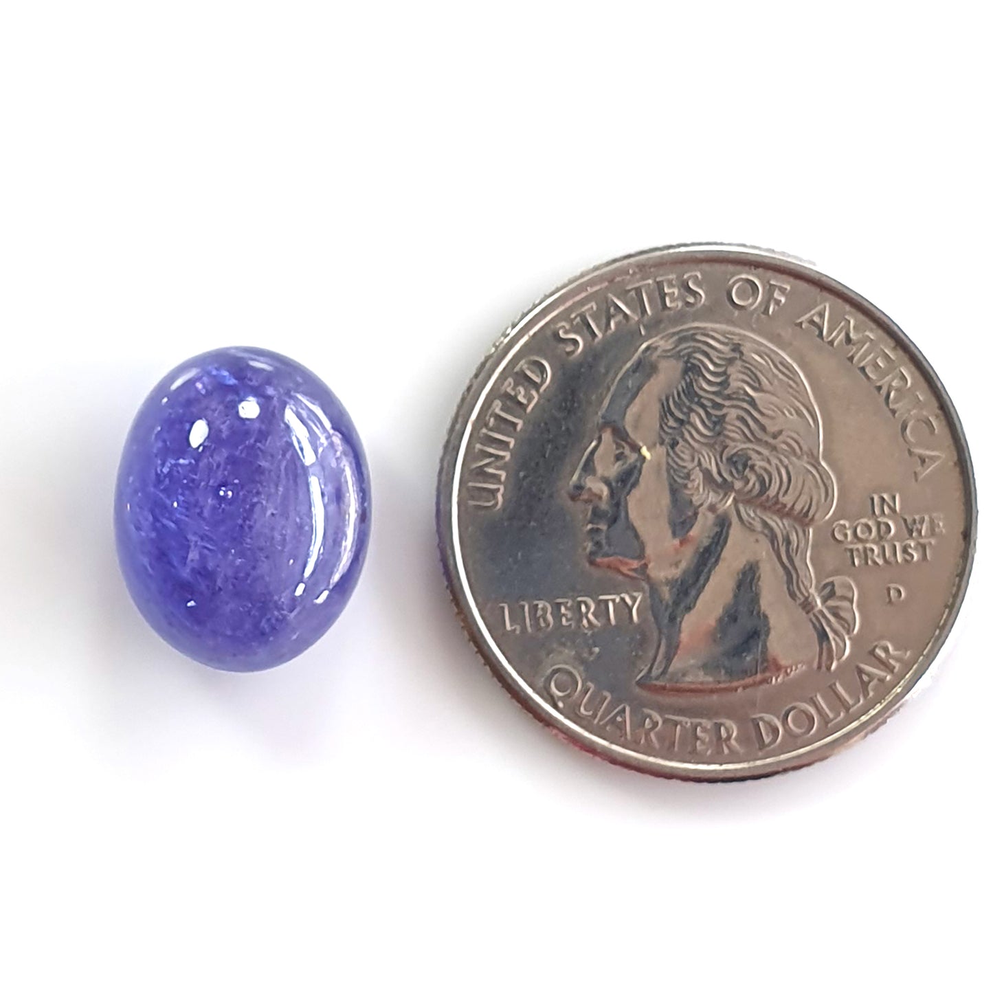 坦桑石椭圆形凸面宝石