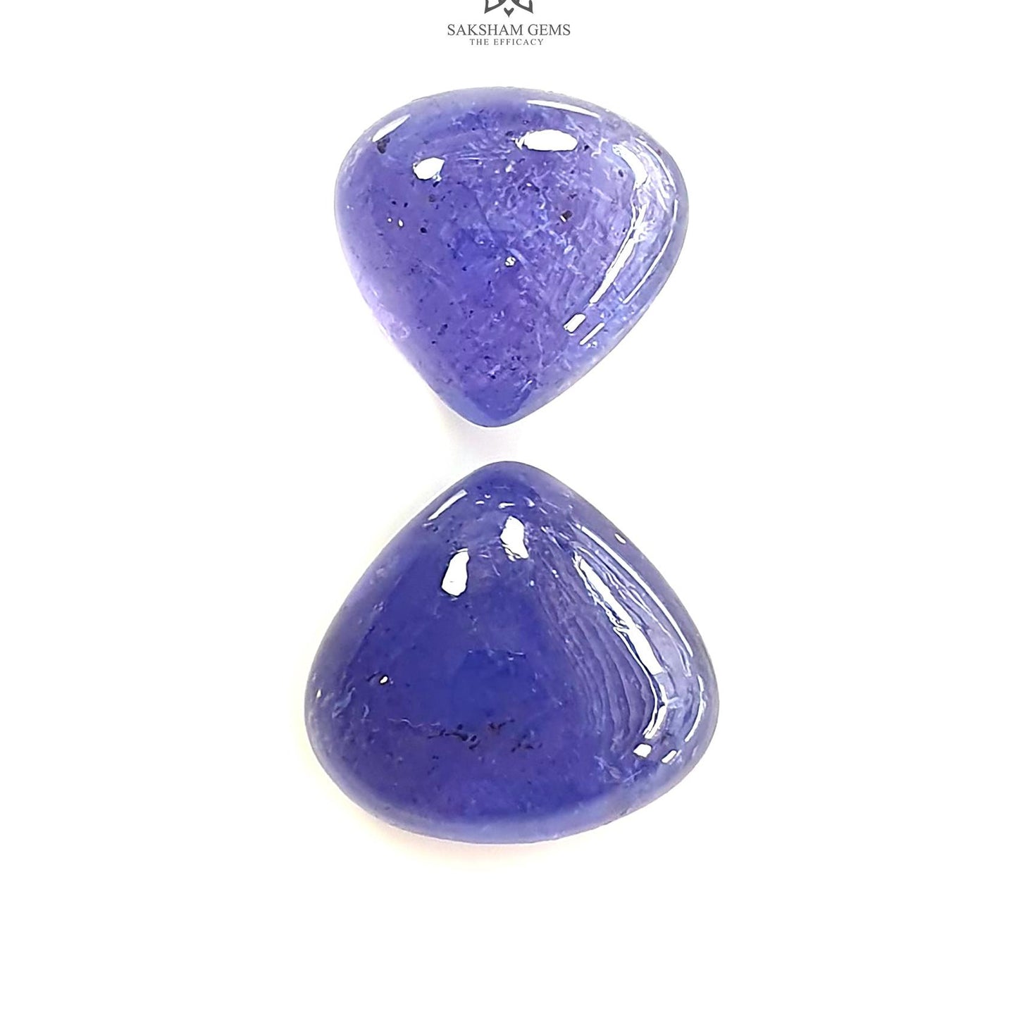Natural Tanzanite Oval Cabochon : Natural Blue Tanzanite Gemstone Oval Shape