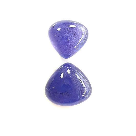 blue tanzanite heart shape cabochon
