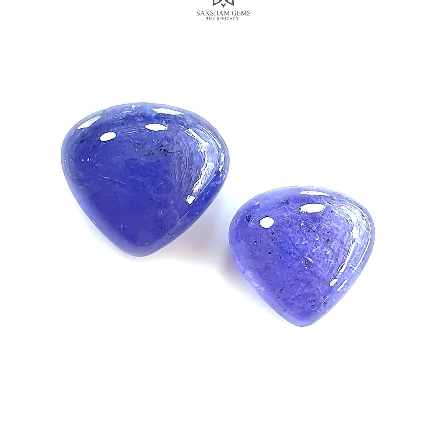 Natural Tanzanite Oval Cabochon : Natural Blue Tanzanite Gemstone Oval Shape