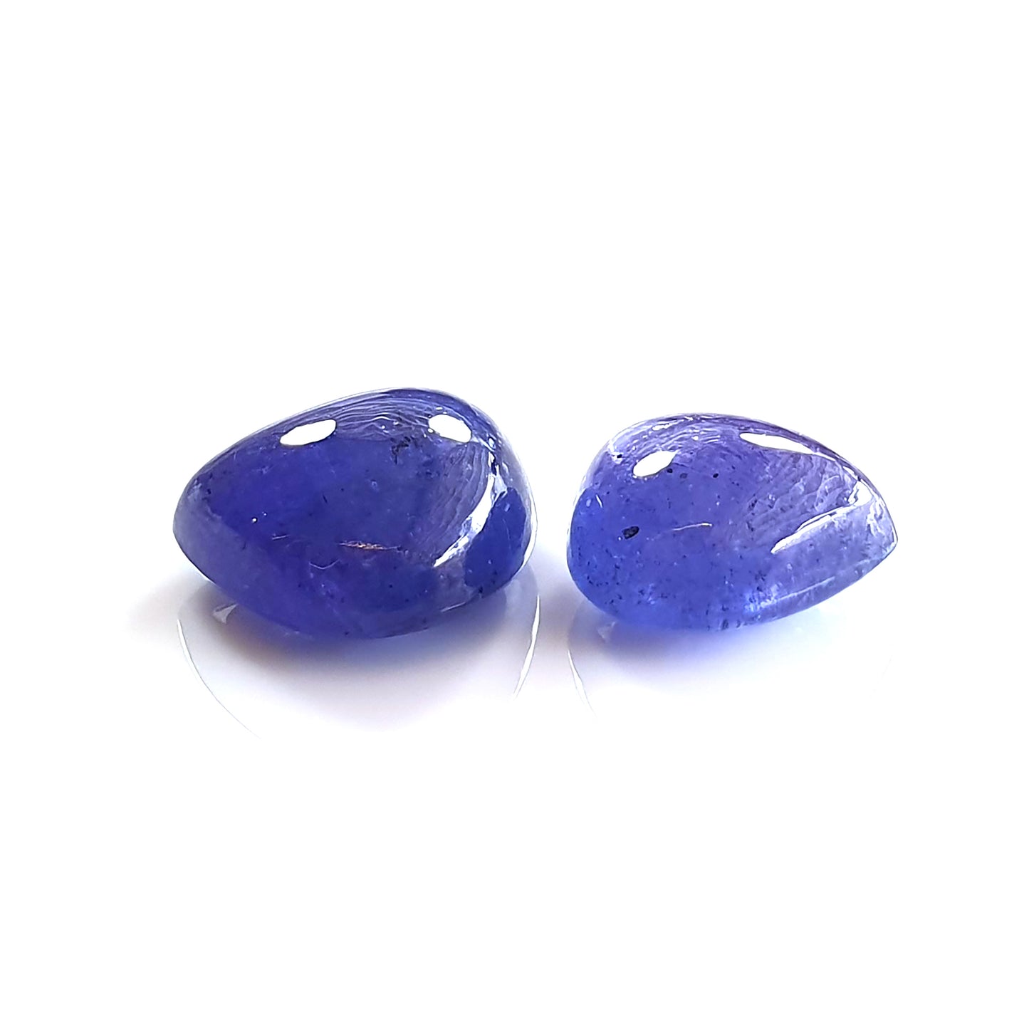 20.50cts Tanzanite Gemstone Natural Untreated Cabochon Heart Shape 2pcs