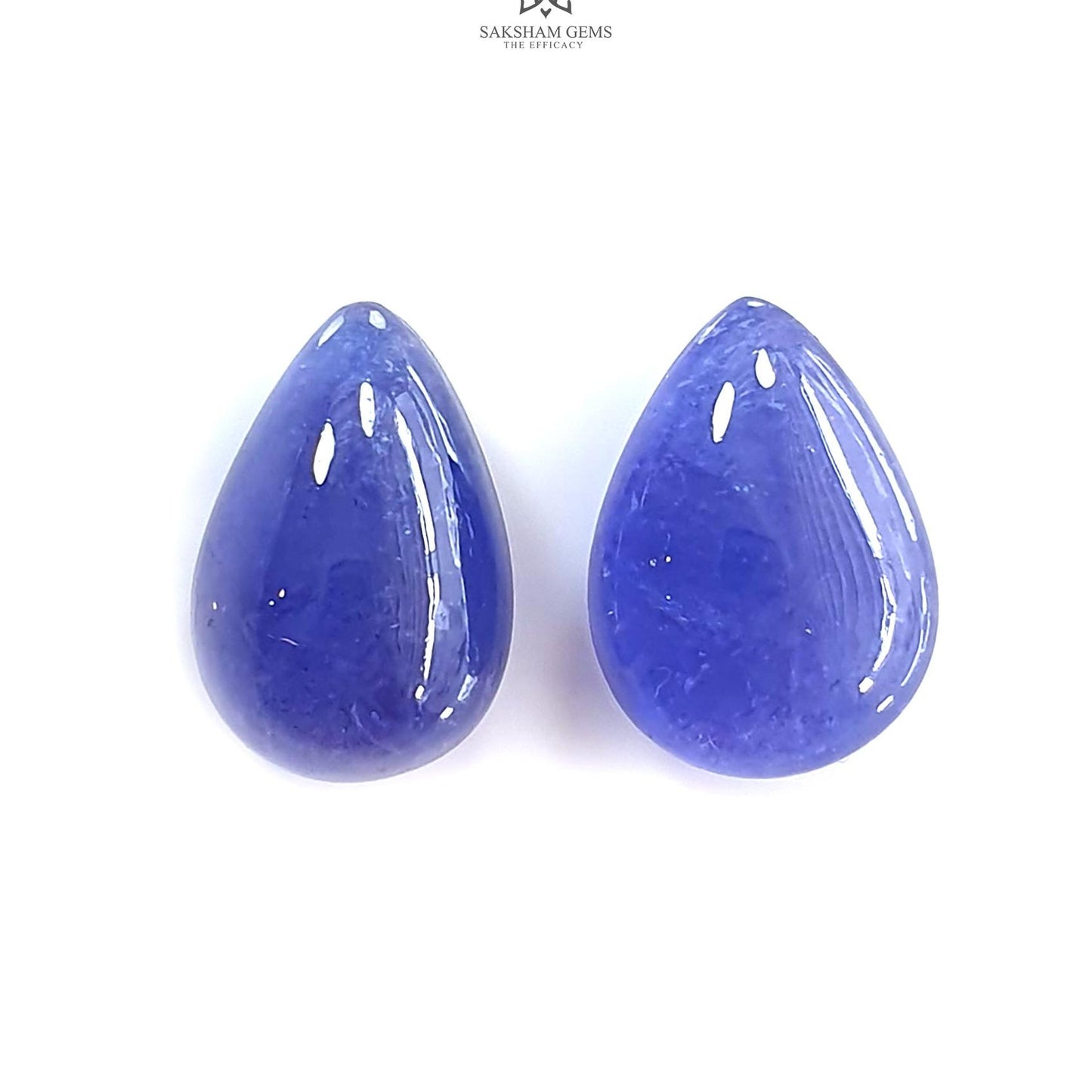 Natural Tanzanite Oval Cabochon : Natural Blue Tanzanite Gemstone Oval Shape