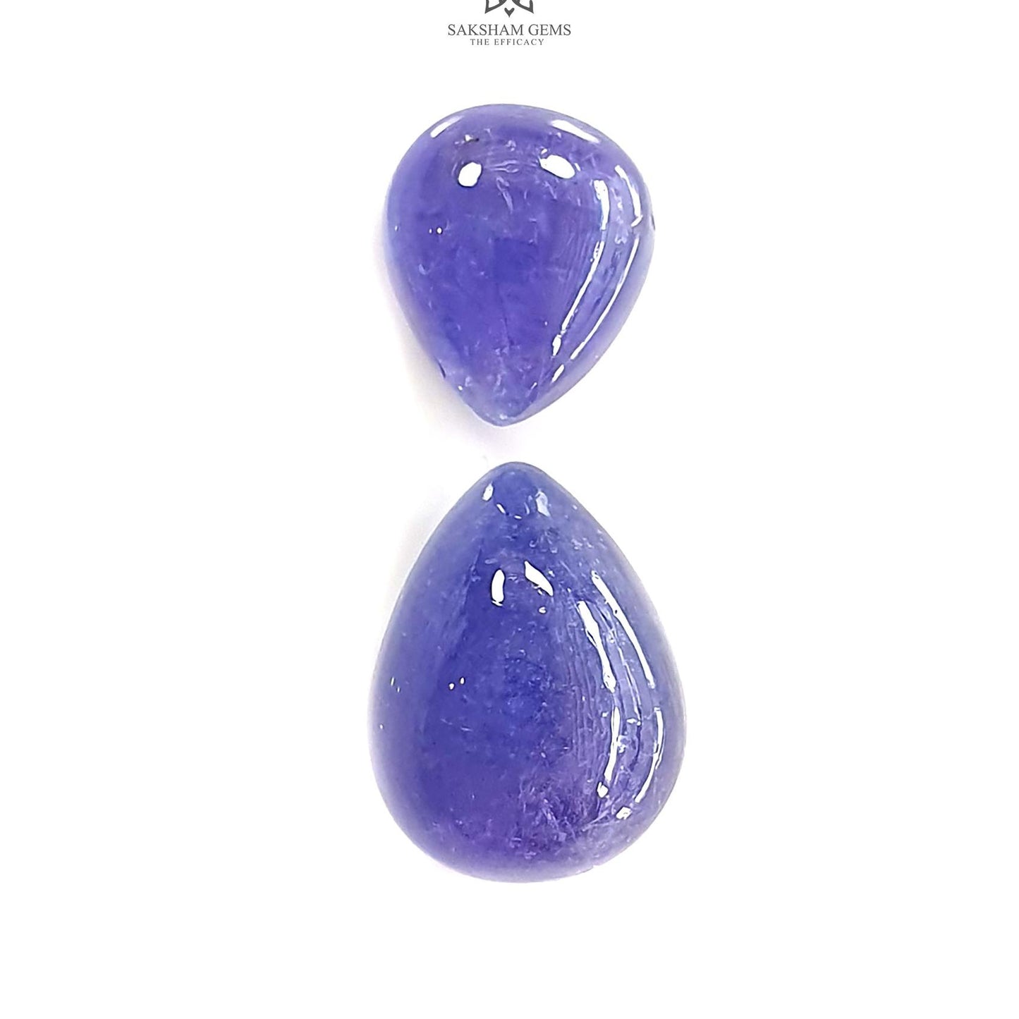 Natural Tanzanite Oval Cabochon : Natural Blue Tanzanite Gemstone Oval Shape