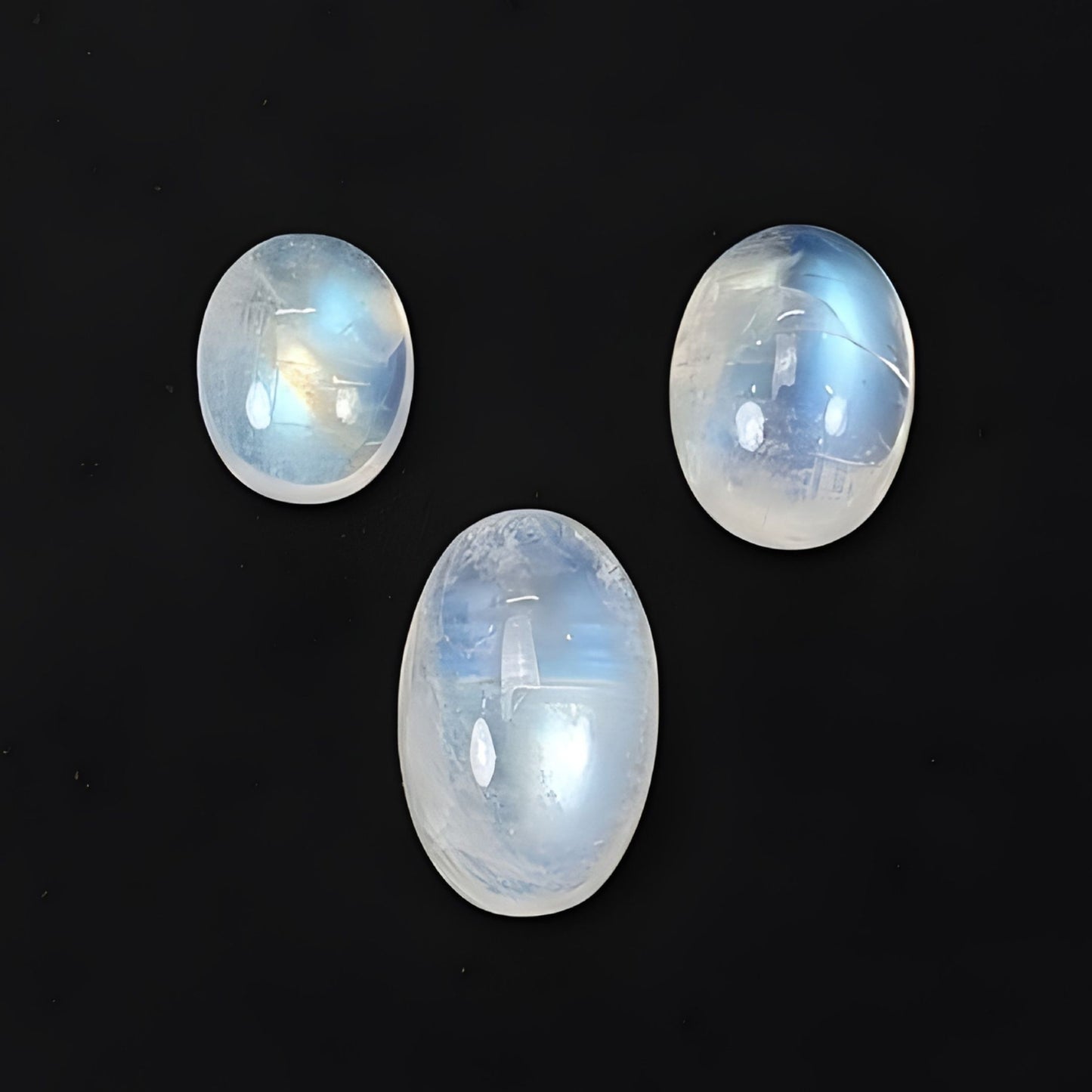 rainbow moonstone oval shape gemstone