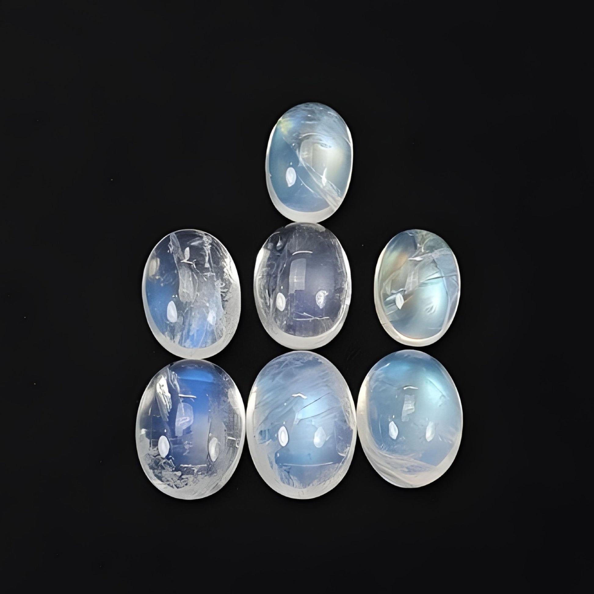 rainbow moonstone oval shape cabchon
