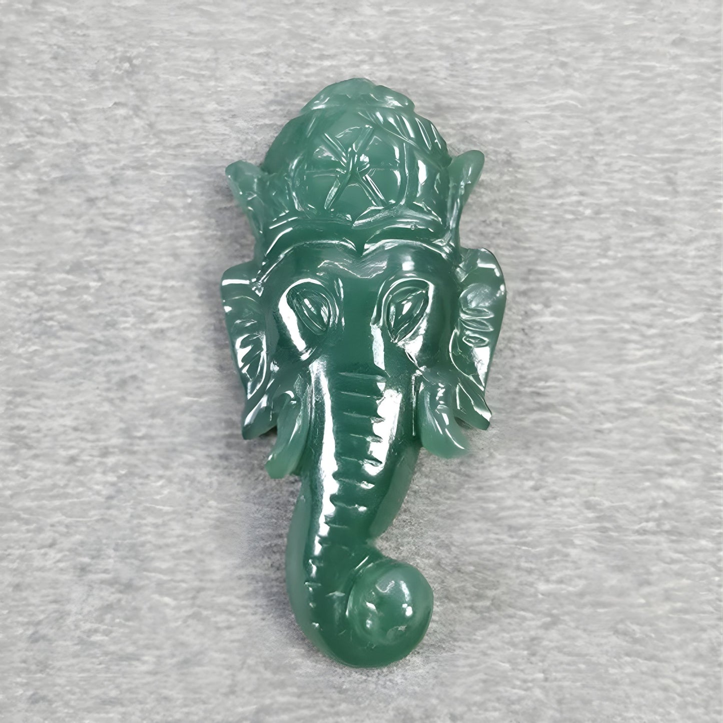 Quartz Gemstone Ganesha Carving