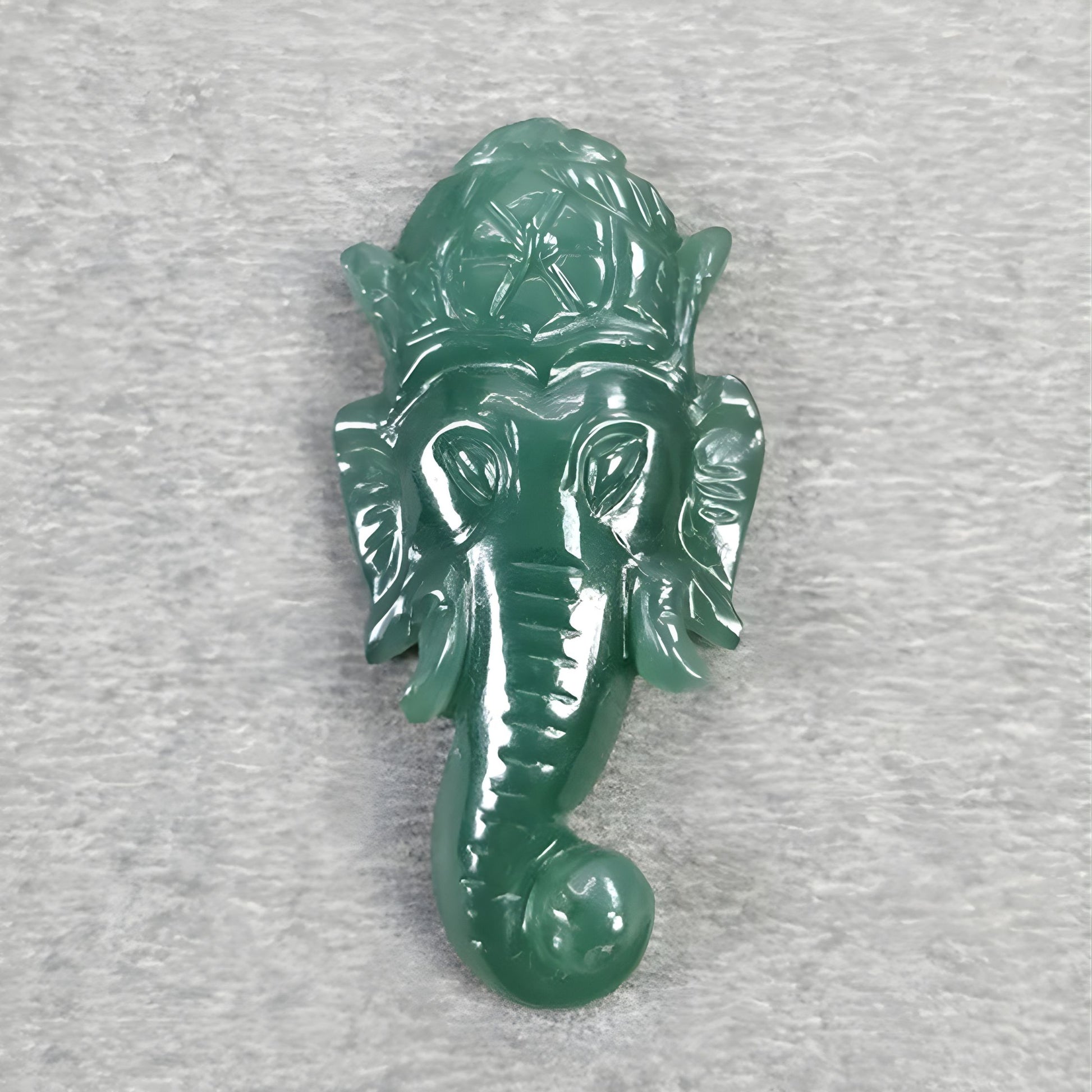 Quartz Gemstone Ganesha Carving