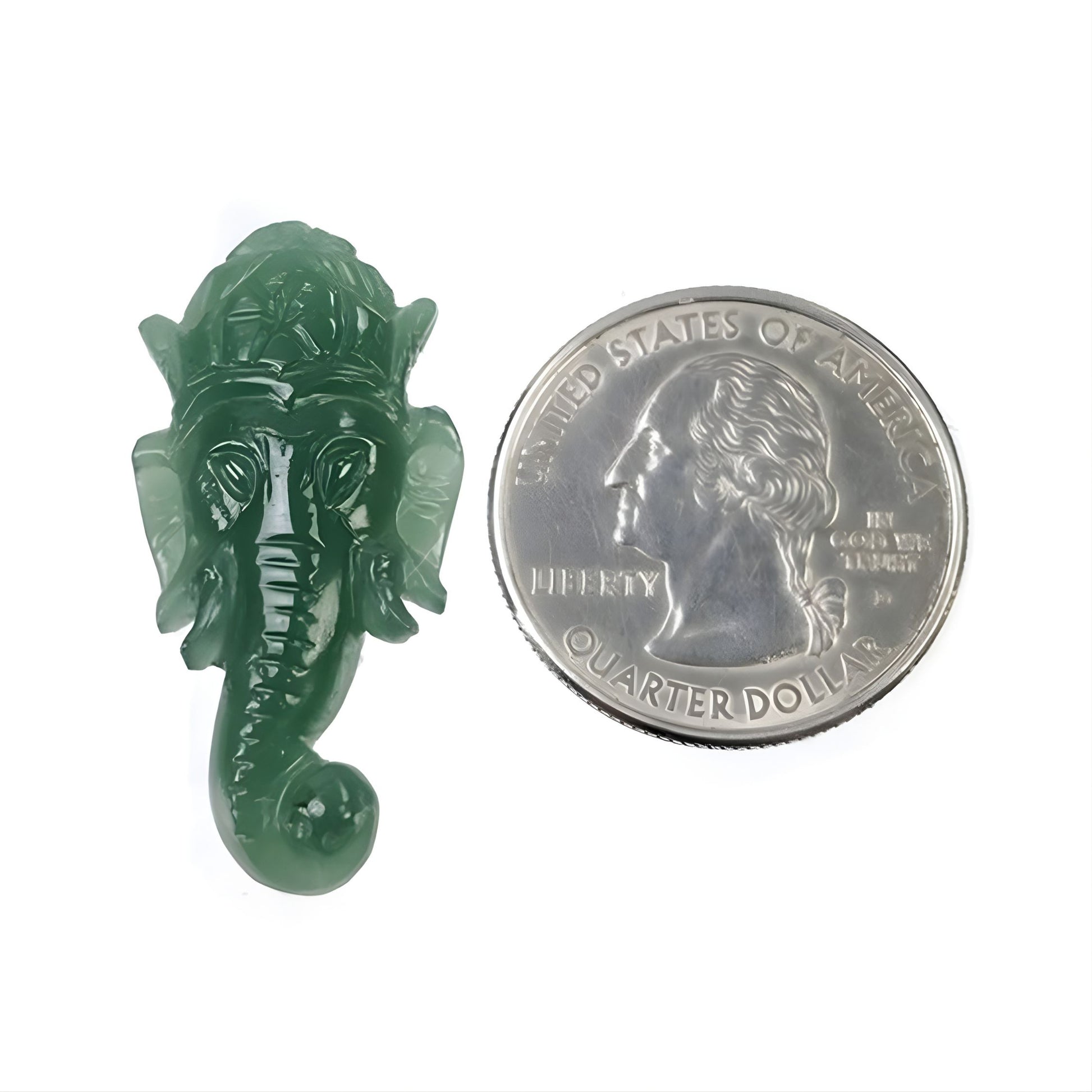 Ganesha-Figur aus Quarz-Edelstein