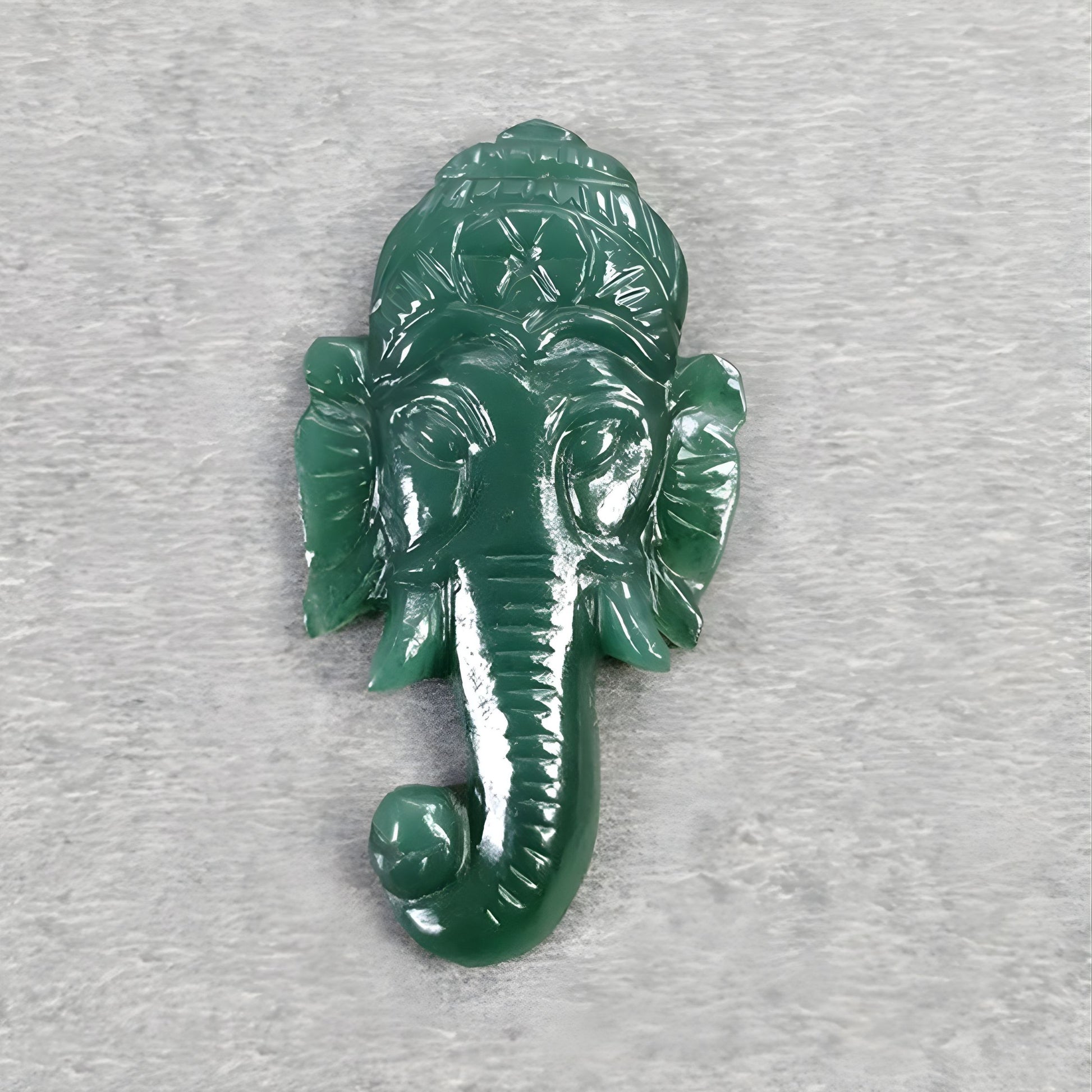 Quartz Gemstone Ganesha Carving