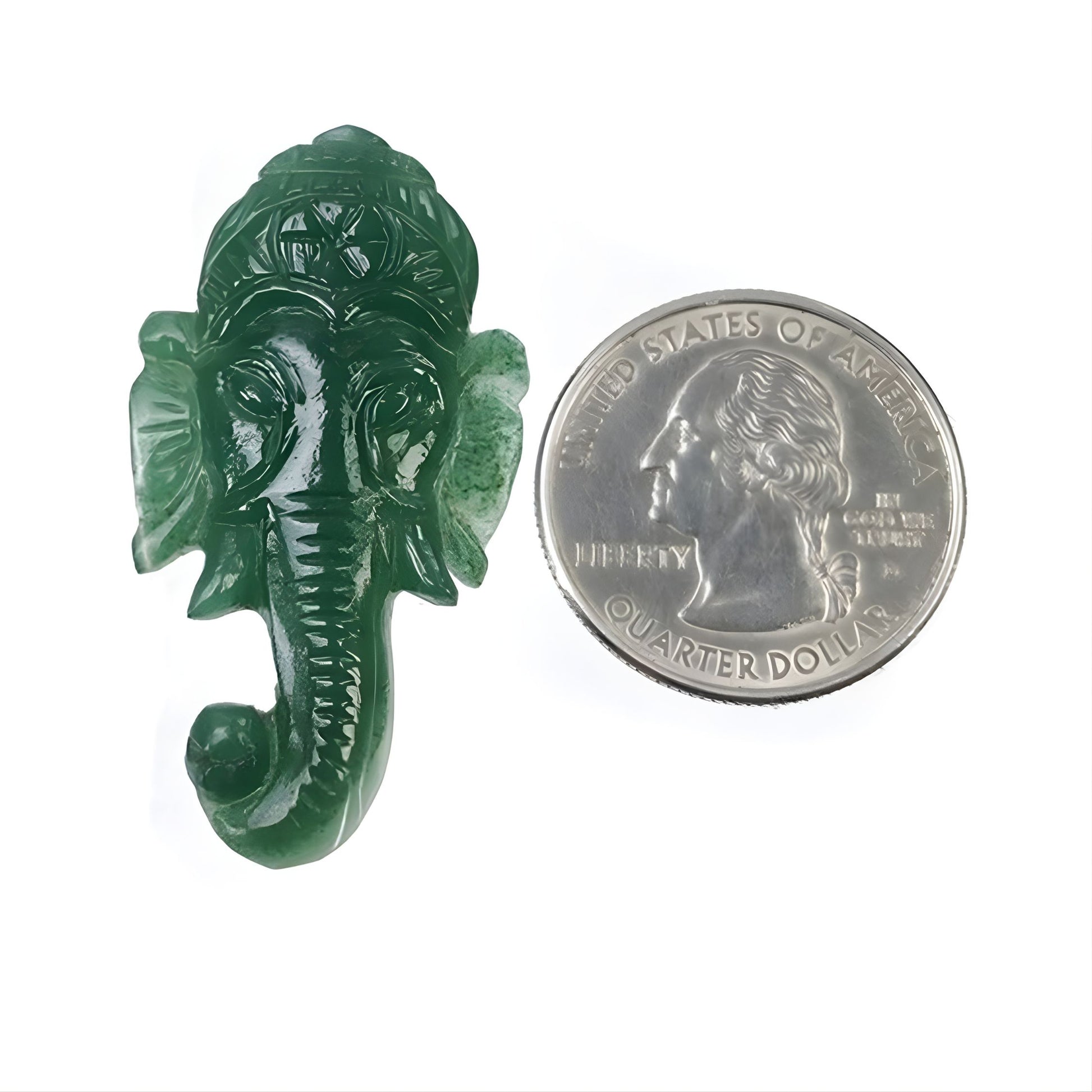 Ganesha en pierre précieuse de quartz naturel