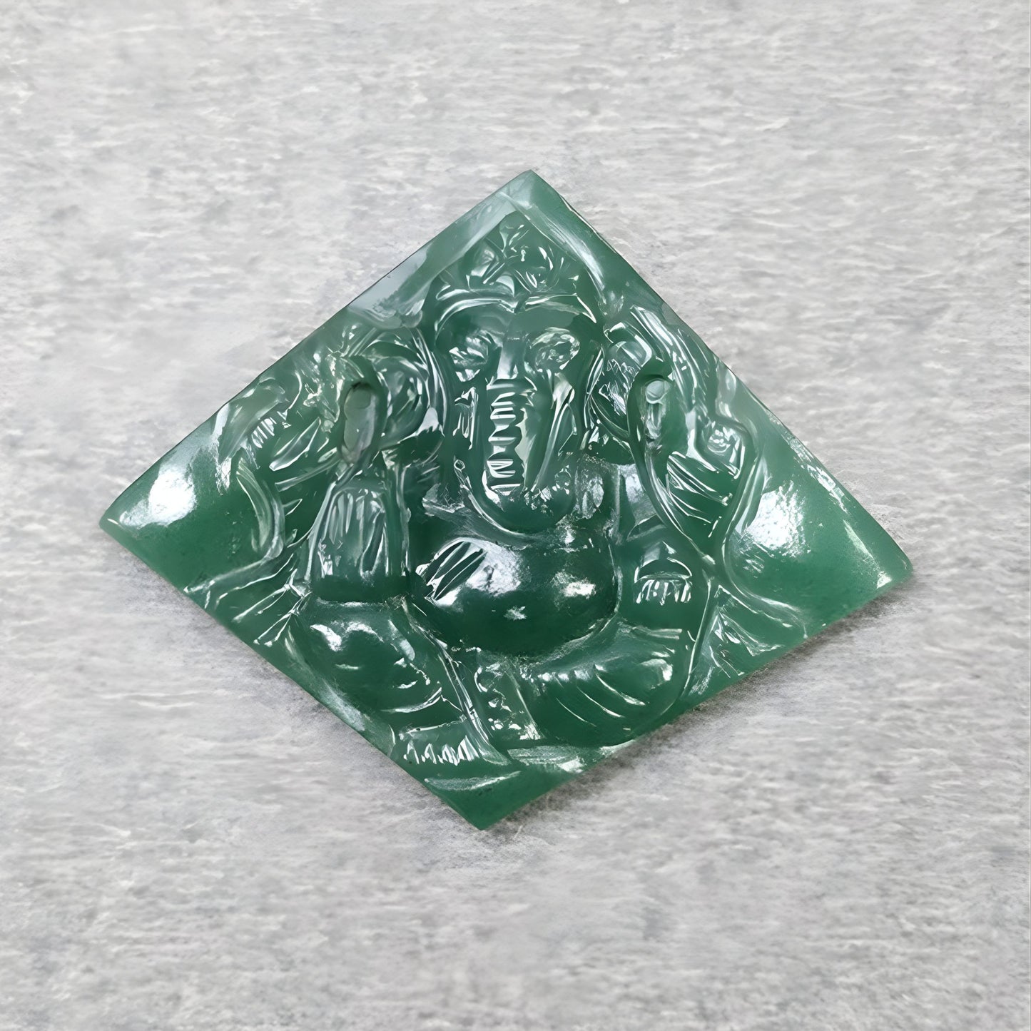 Quartz Gemstone Ganesha Idol Carving