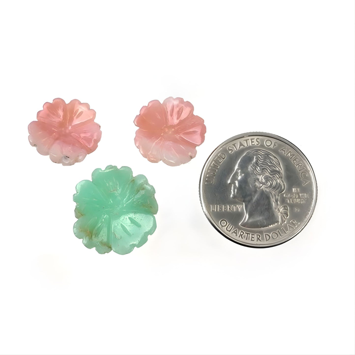 Intaglio di pietre preziose di opale rosa