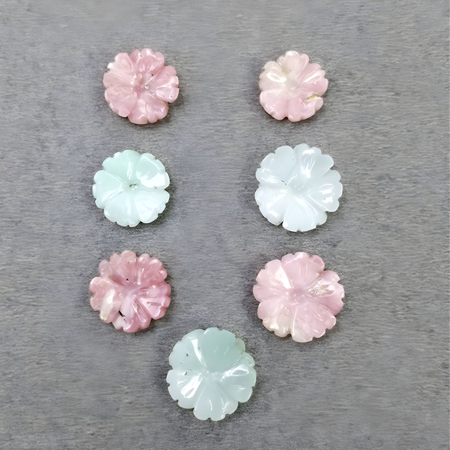 Chrysoprase, Pink Opal Gemstone Carving