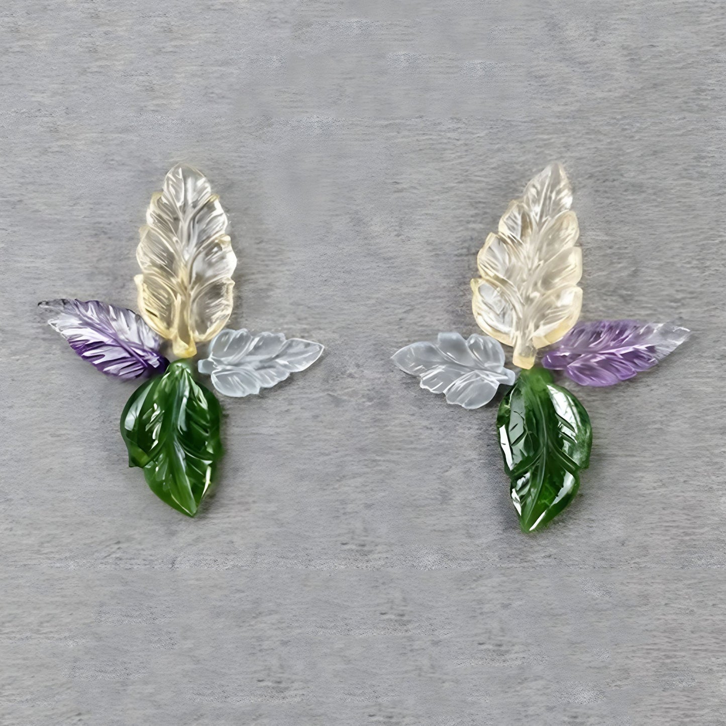 Foglia di pietra preziosa di diopside di cromo