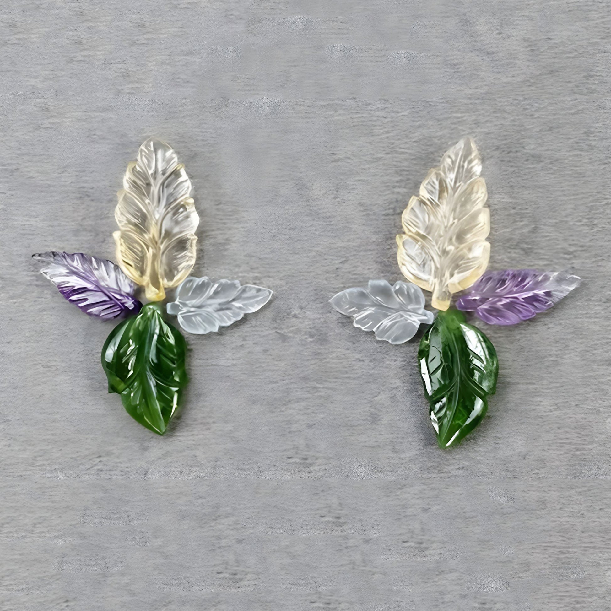 Foglia di pietra preziosa di diopside di cromo