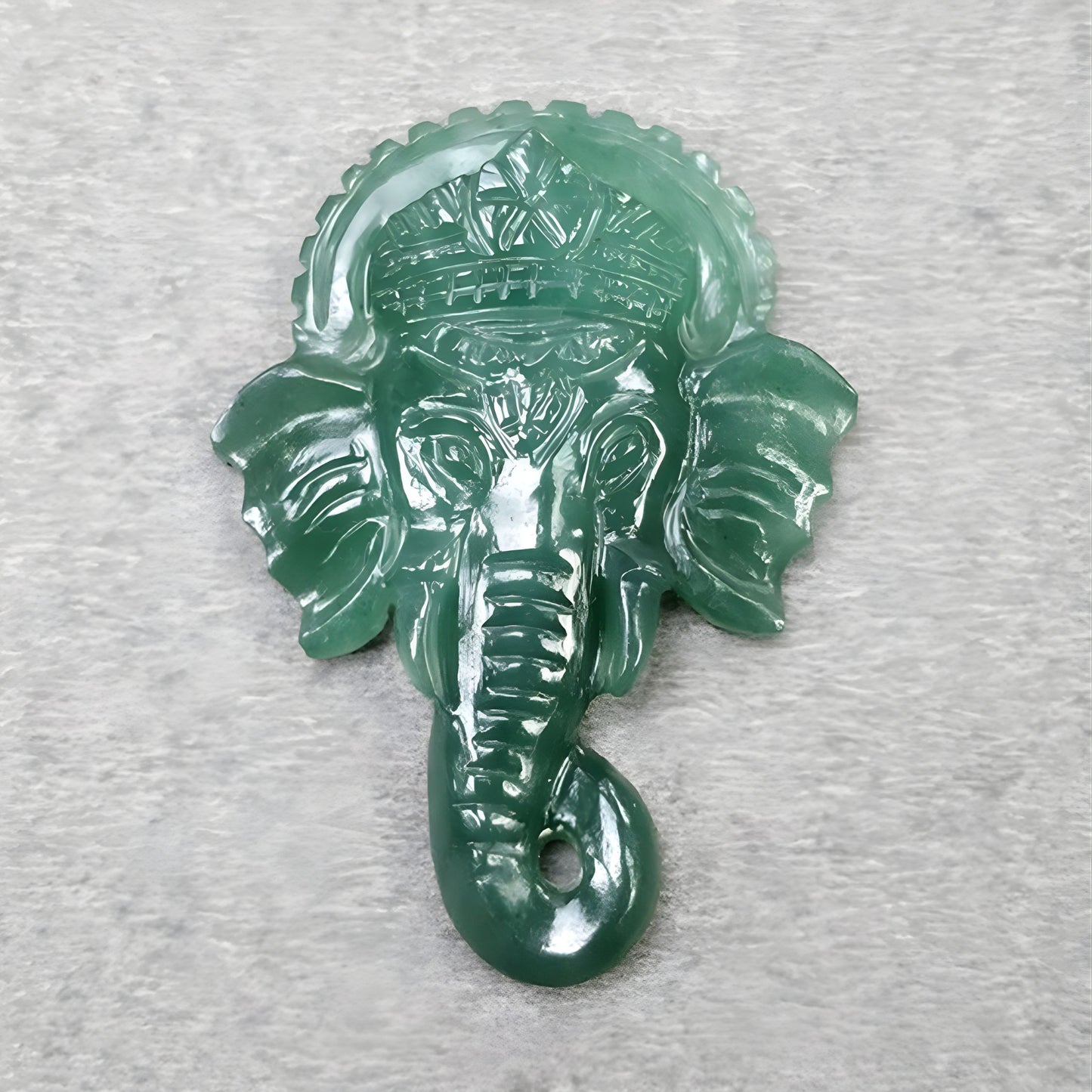 Quartz Gemstone Ganesha Idol Carving