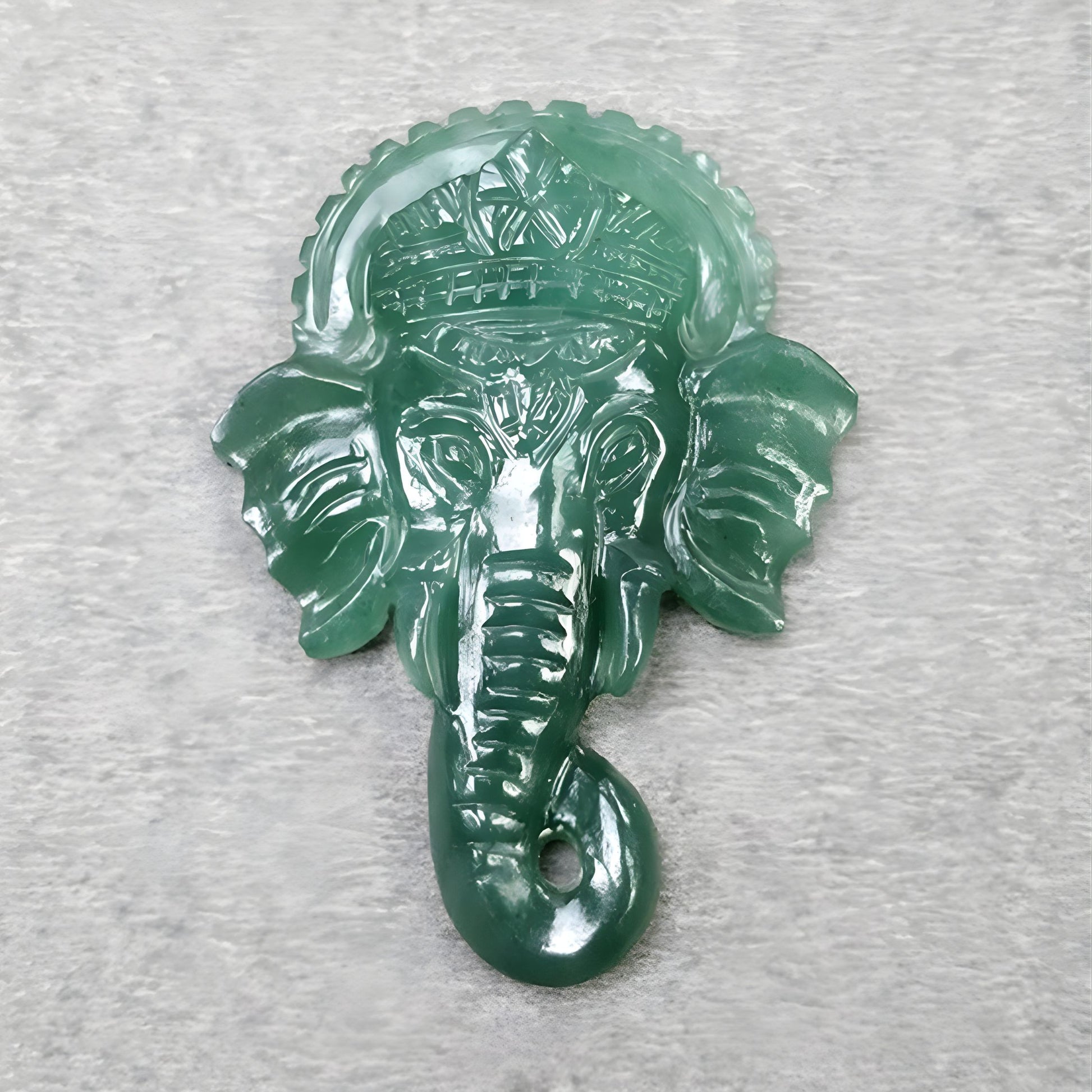 Quartz Gemstone Ganesha Idol Carving