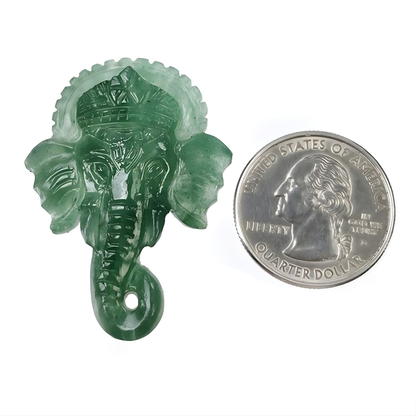 石英宝石象头神像