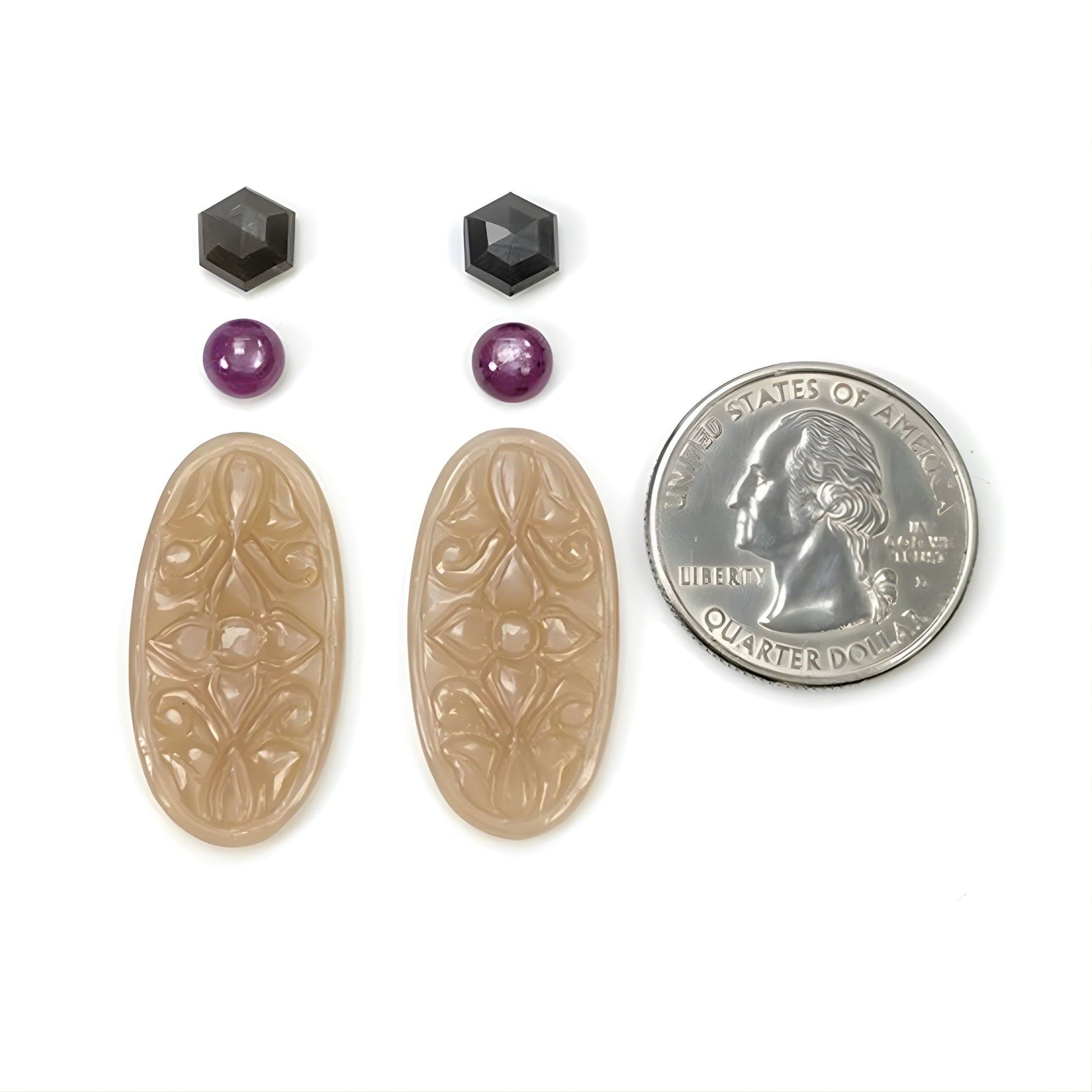 Mondstein-Edelstein-Schnitzerei