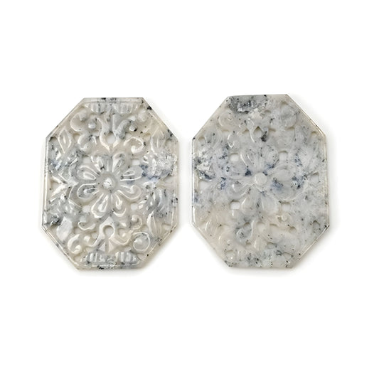 Pierre précieuse de quartz blanc