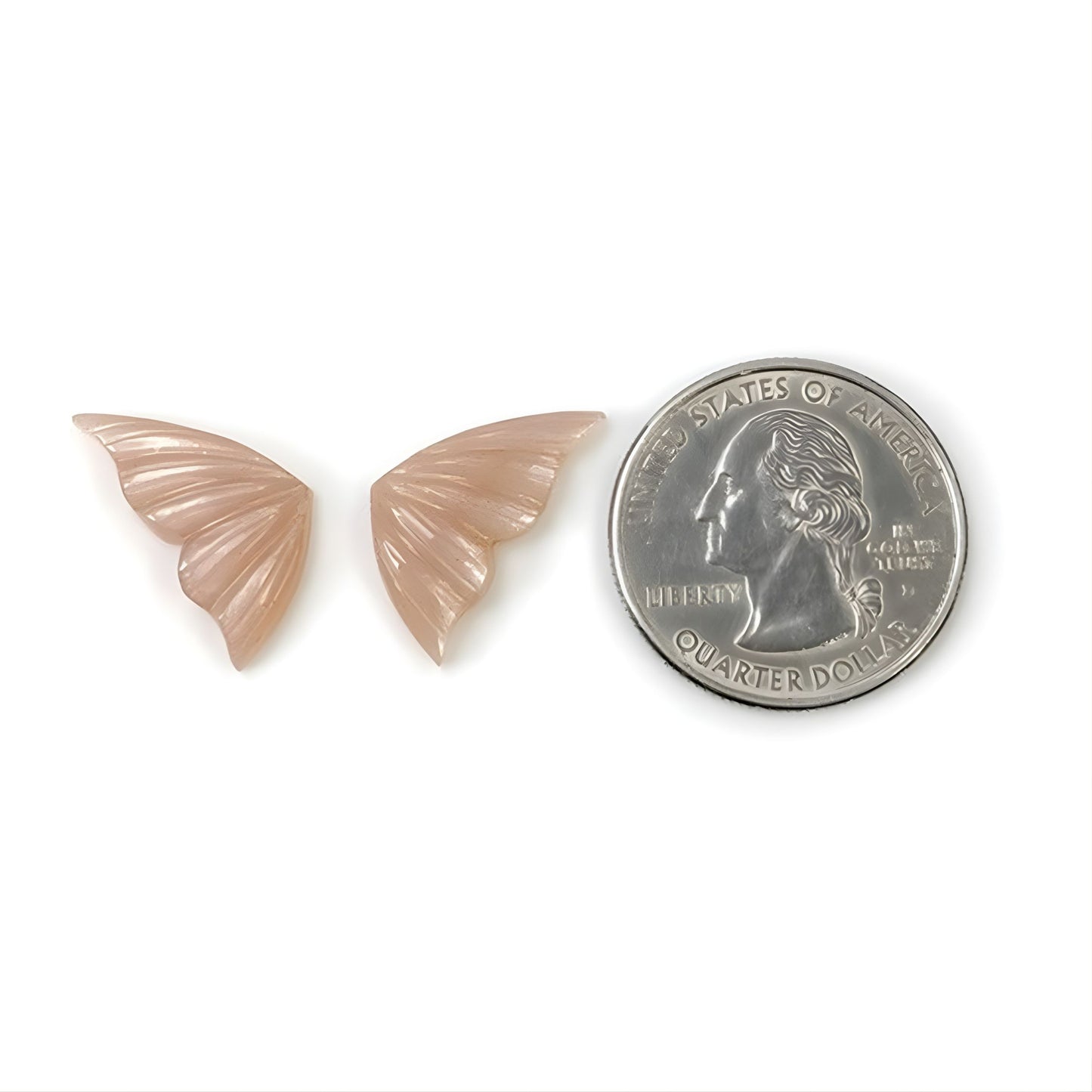 月光石蝴蝶雕刻