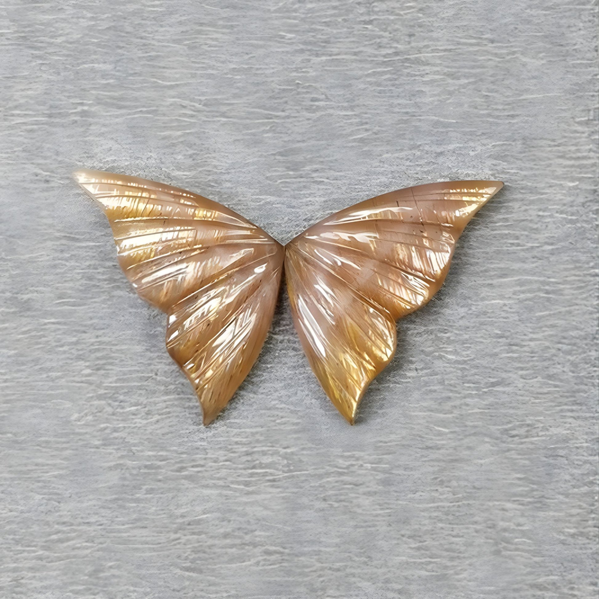 Yellow Moonstone Butterfly