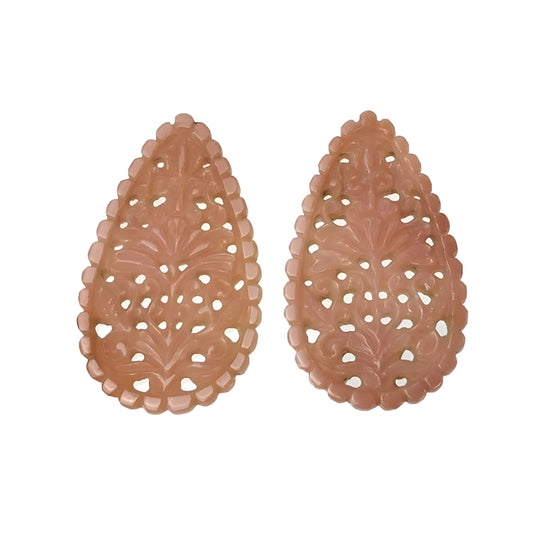 Talla de cuarzo melocotón