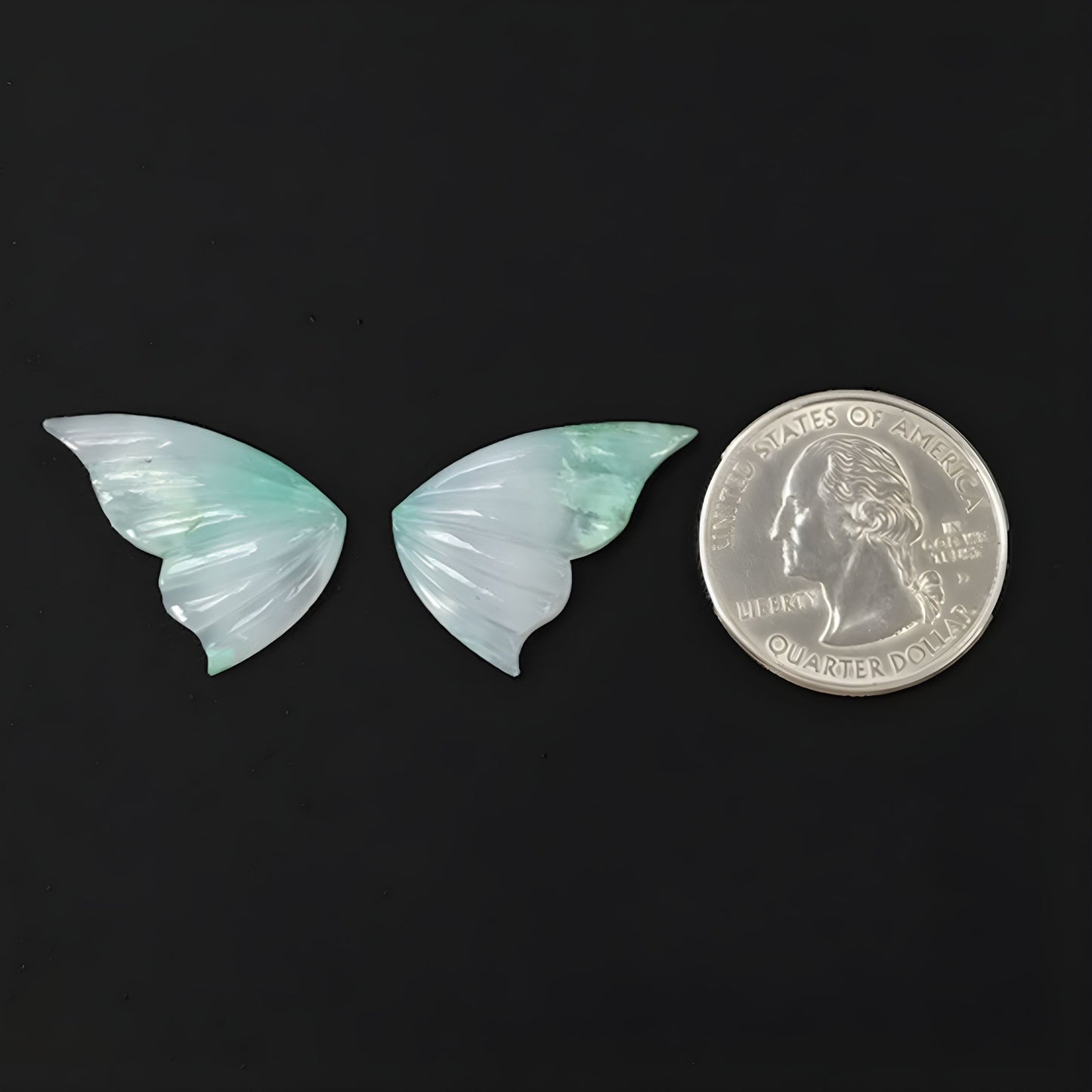 Chrysoprase Gemstone Butterfly