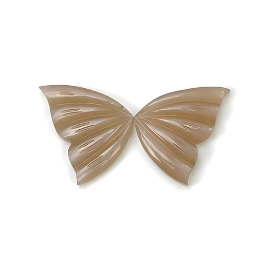moonstone butterfly carving