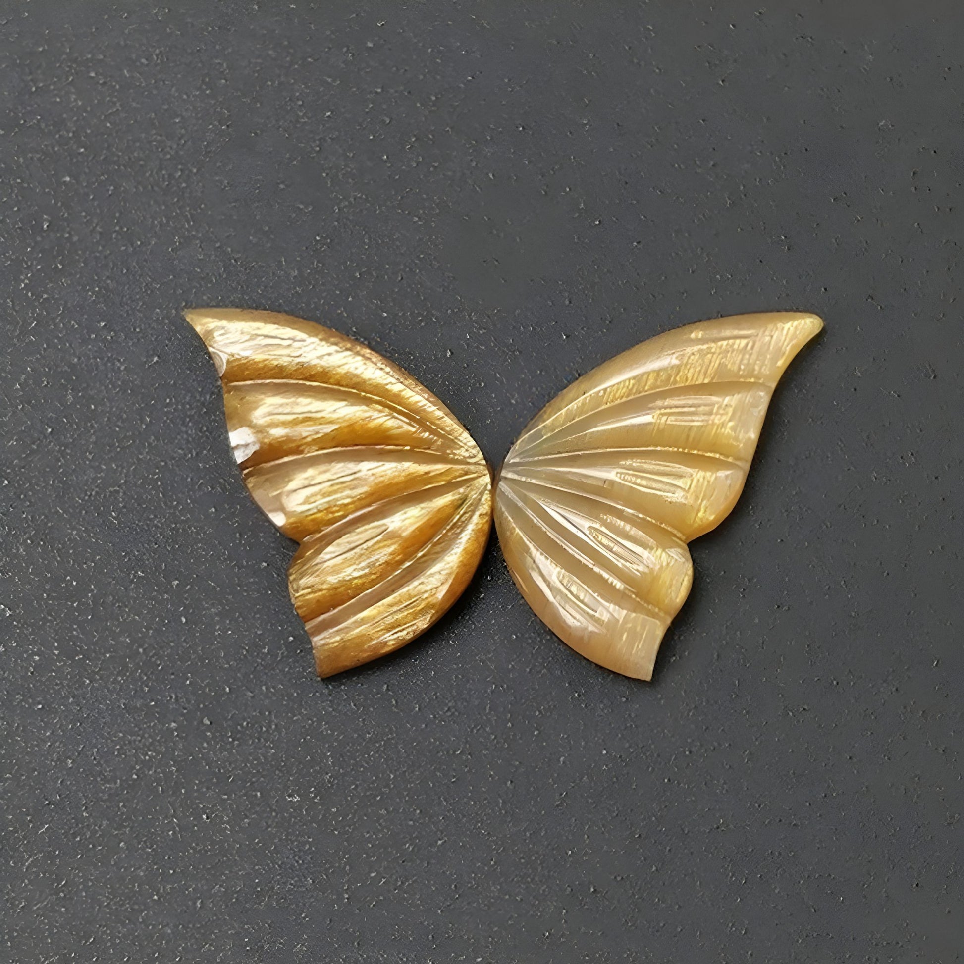 moonstone butterfly carving