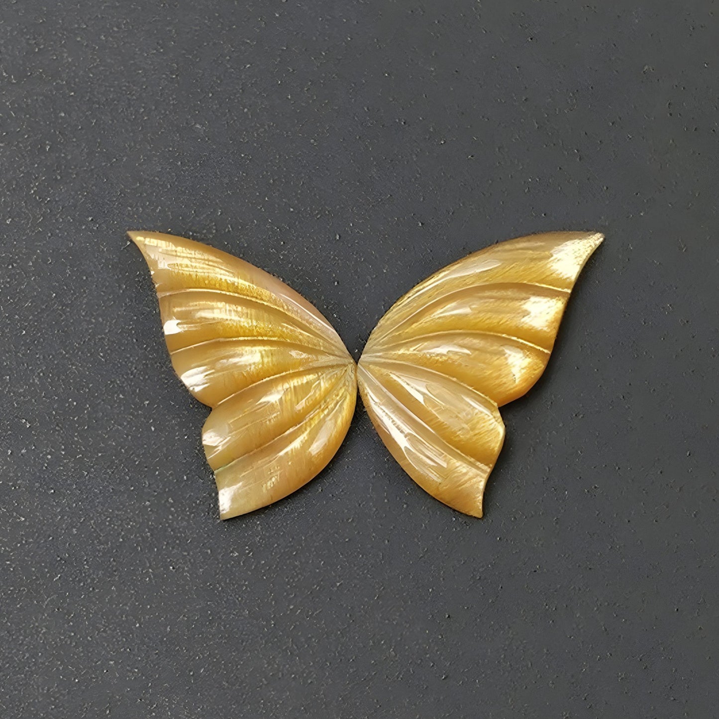 moonstone butterfly carving
