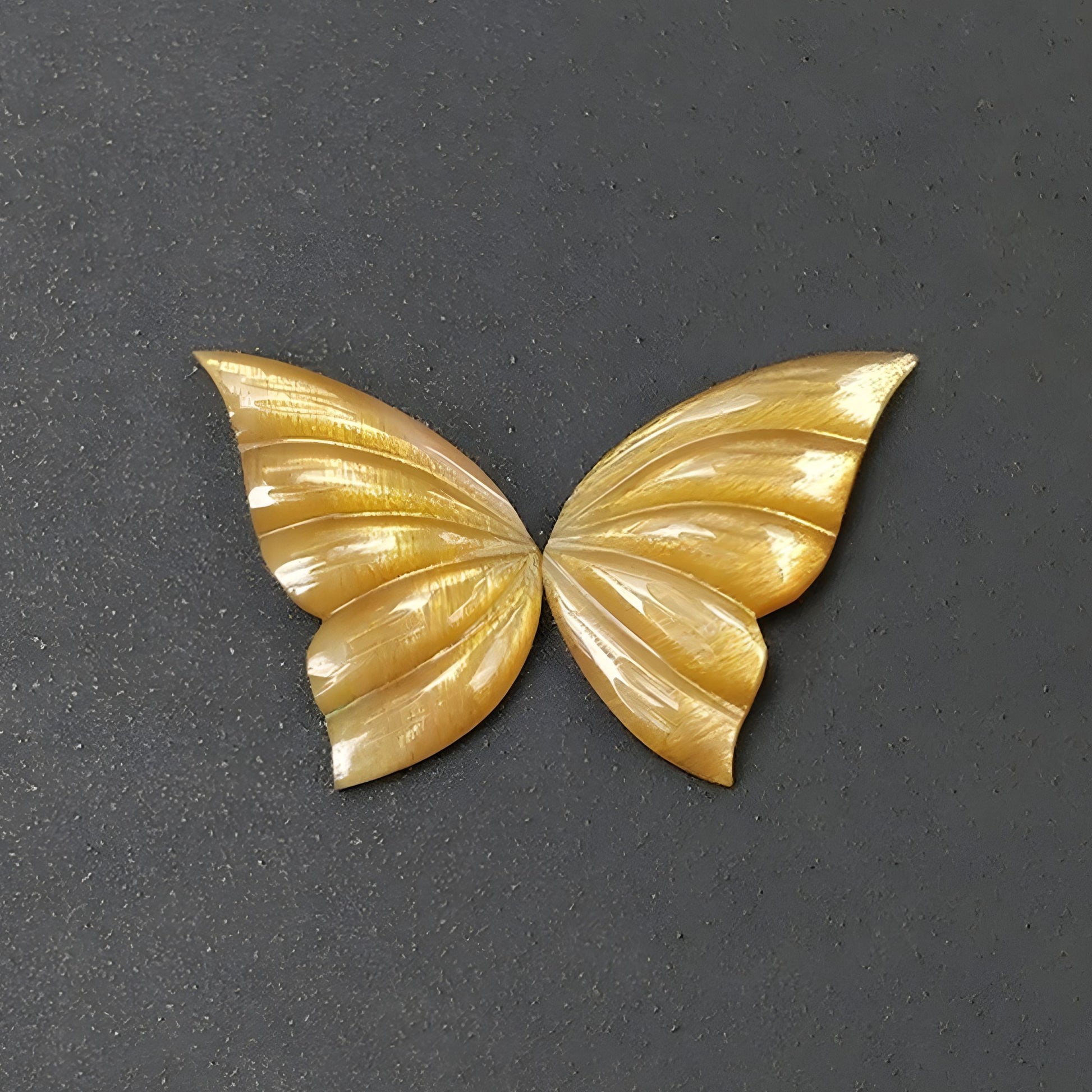 moonstone butterfly carving