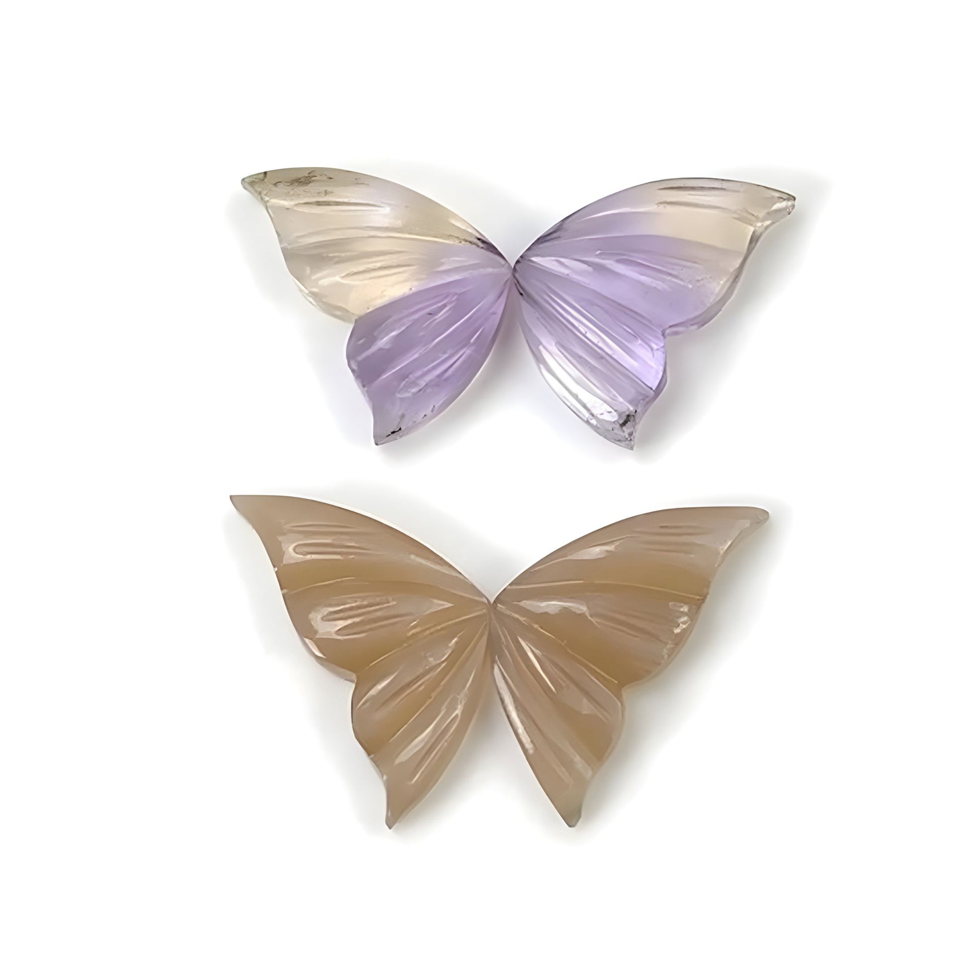 Ametrine, Moonstone Butterfly Shape Carving