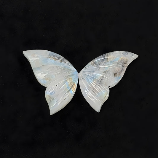 rainbow moonstone butterfly shape carving