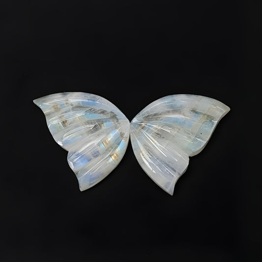 rainbow moonstone butterfly shape carving