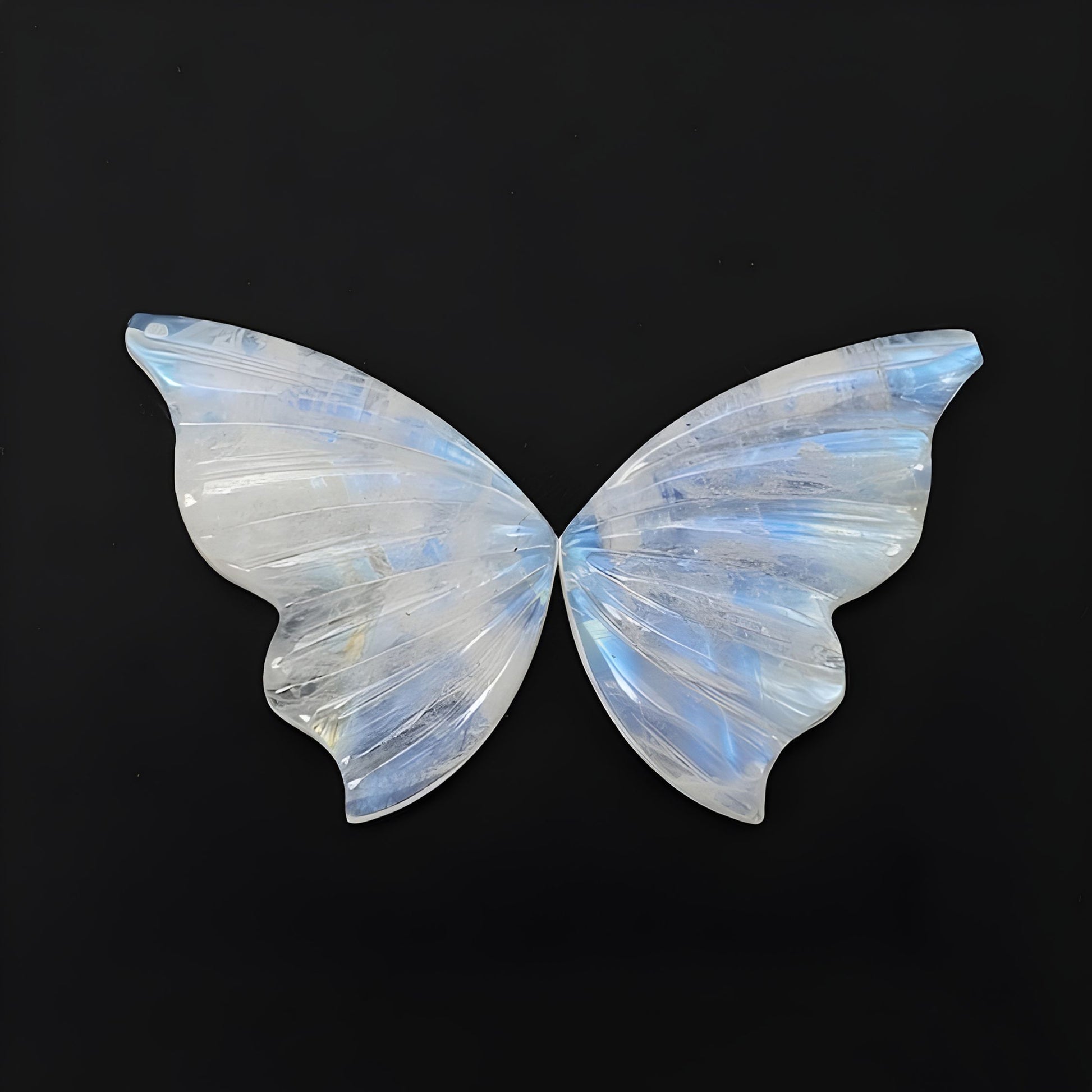 moonstone butterfly shape carving