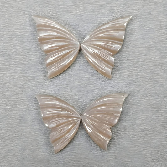 moonstone butterfly shape carving