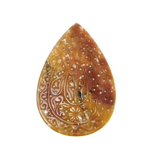 quartz pear shape carving