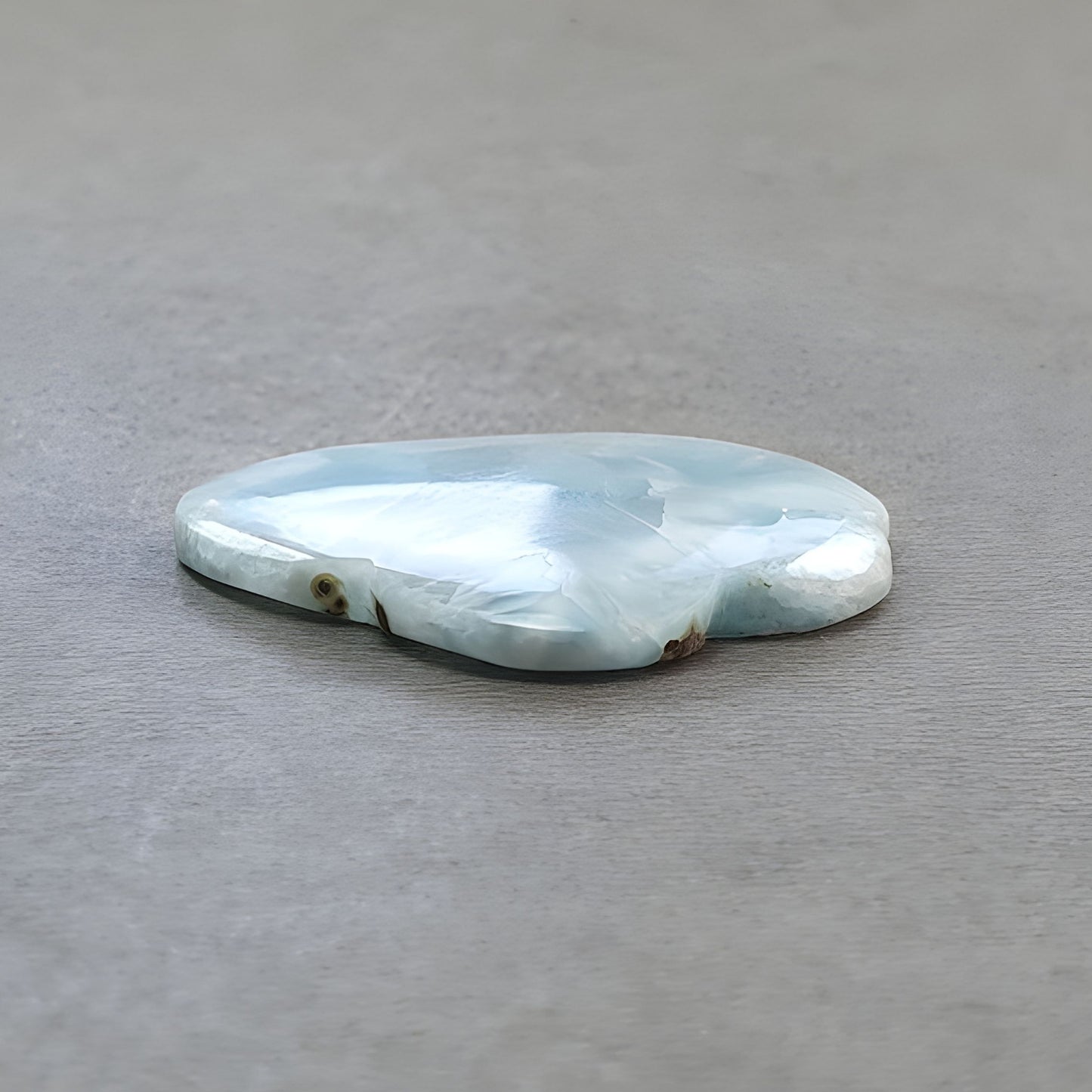 35.60cts Natural Untreated Larimar Gemstone Bi-Color Carving Cloud Shape