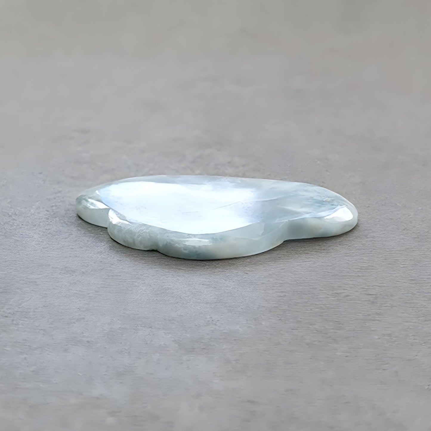 40.10cts Natural Untreated Larimar Gemstone Bi-Color Carving Cloud Shape