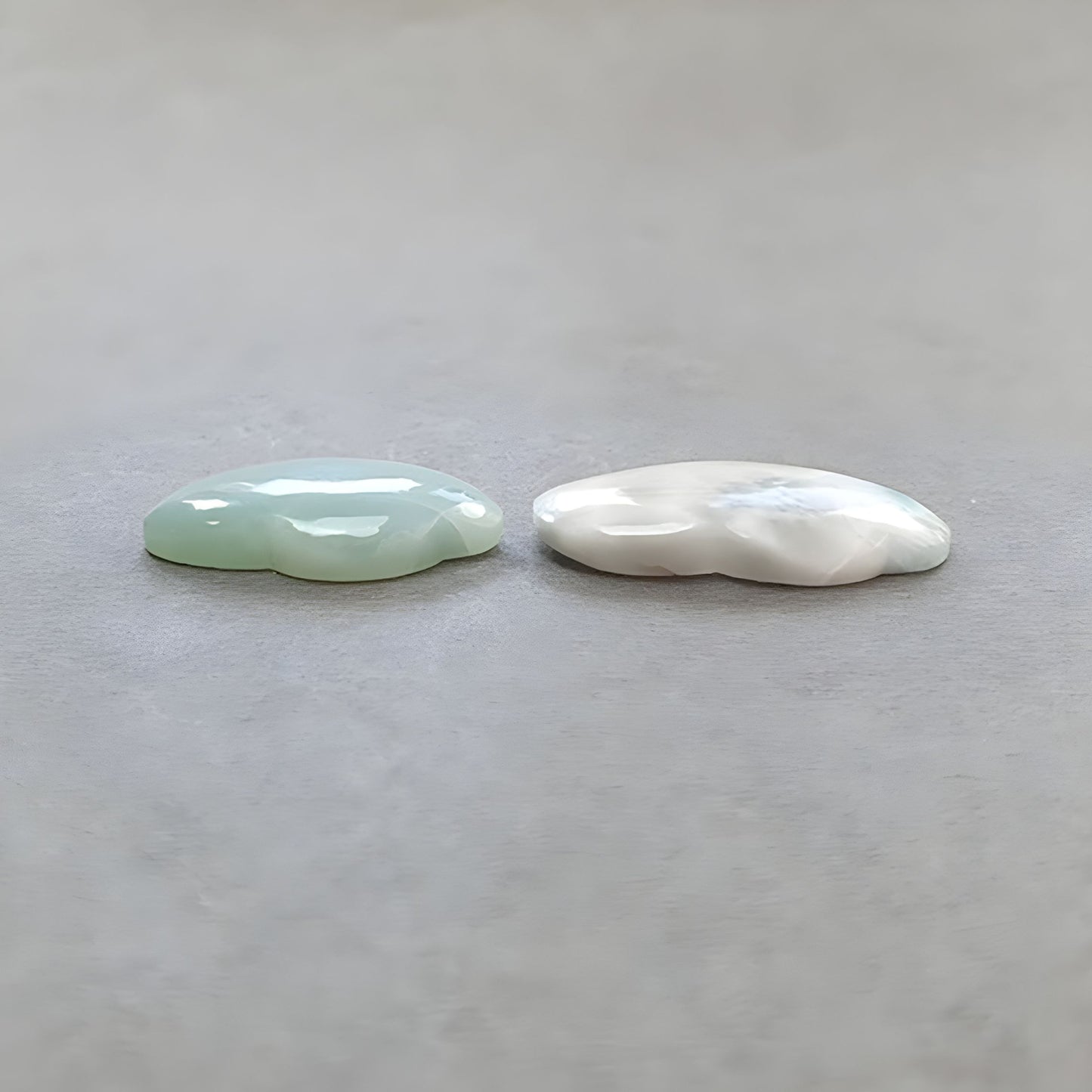 37.40cts Natural Untreated Larimar Gemstone Bi-Color Carving Cloud Shape 2pcs