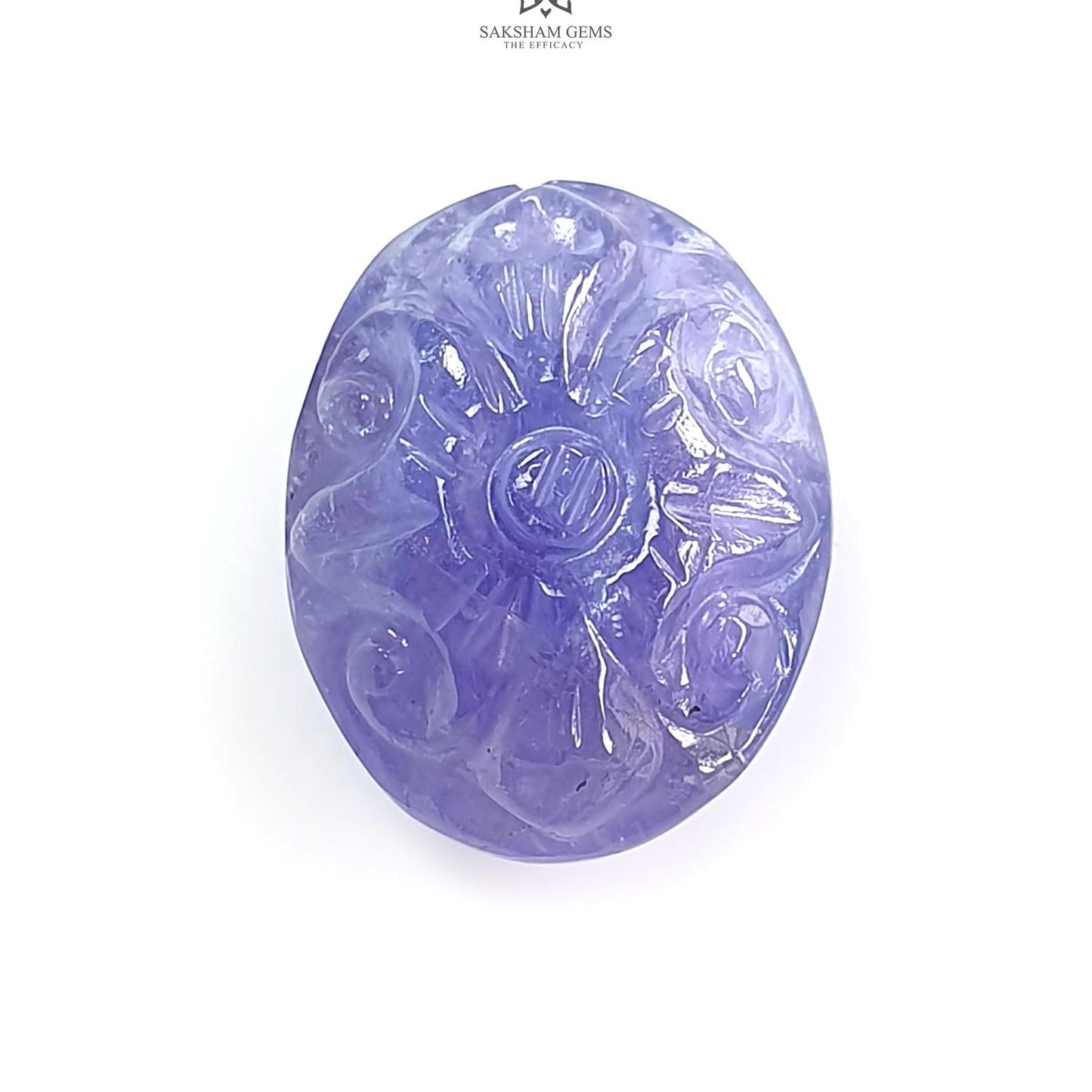 Tanzanite Gemstone Carving: Natural Blue Tanzanite Hand Carved Oval, Cushion Shapes 1pc For Jewelry