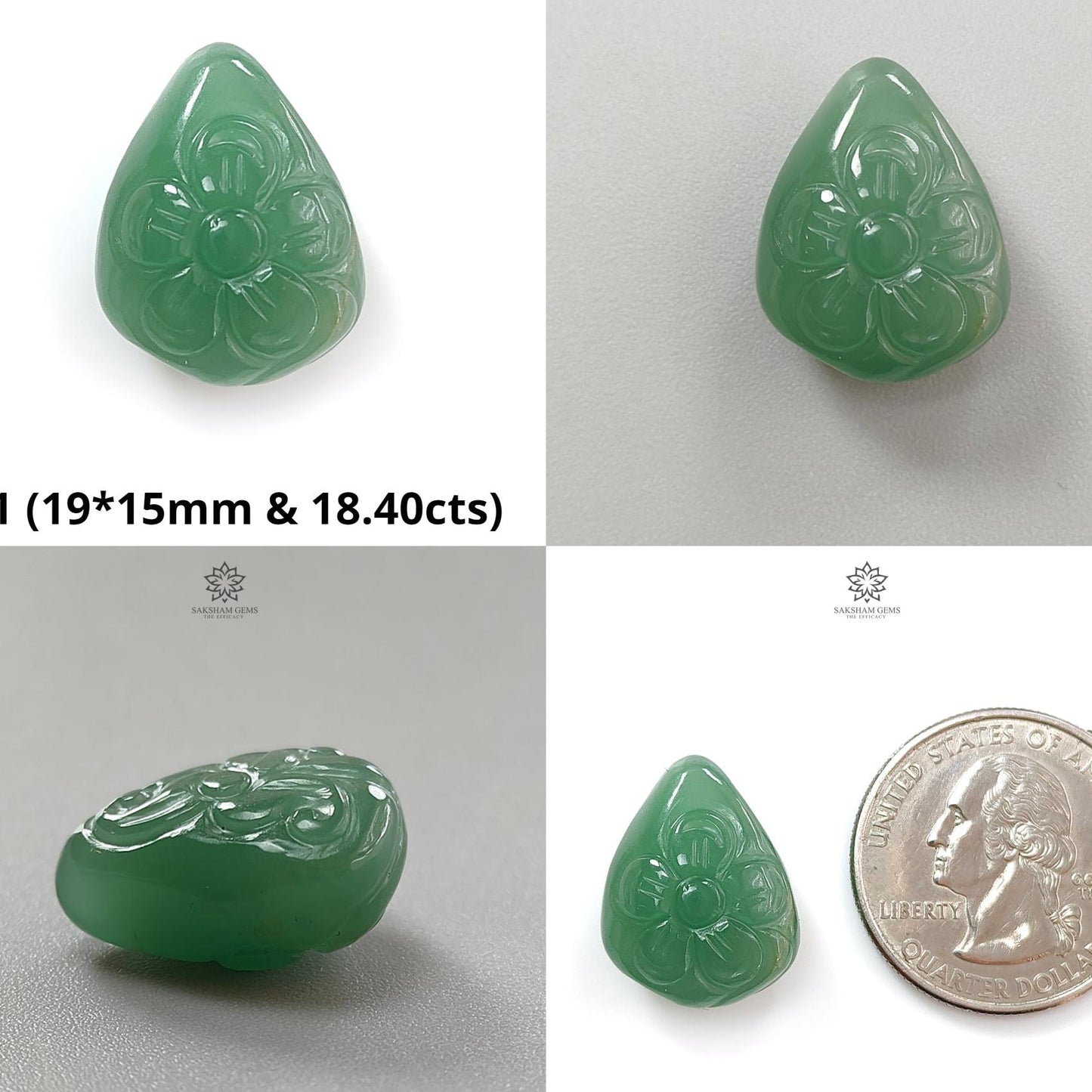 Green Quartz Gemstone Carving: Natural Untreated Green Quartz Both Side Hand Carved Fancy Shape 1pc For Jewelry